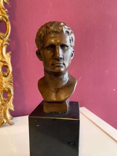 Bronze buste césar auguste - bronze,