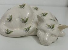 Vintage Porcelain Sleeping Cat