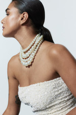 H&M SEQUINED BANDEAU TOP