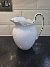 HADIDA BATHROOM COLLECTION LARGE JUG PITCHER WHITE GOLD IMMACULATE CONDITION