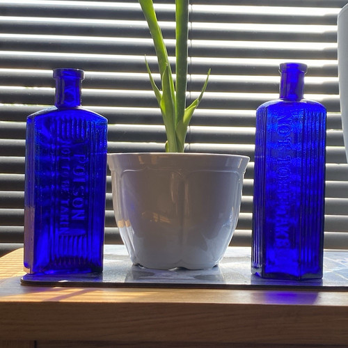 Pair cobalt blue - of,