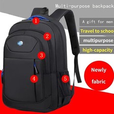 Men Black Large Backpack