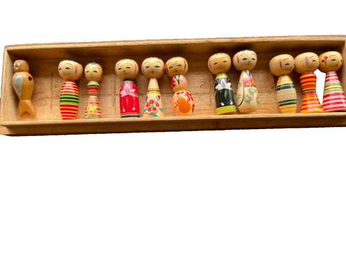 Vintage mid century kokeshi - mid,