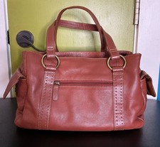 Brown Leather Double Handles