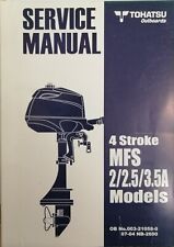 TOHATSU 4 STROKE SERVICE MANUAL 2, 2.5, 3.5A, 4, 5, 6B,C, 25, 30B, 75, 90C2, 115