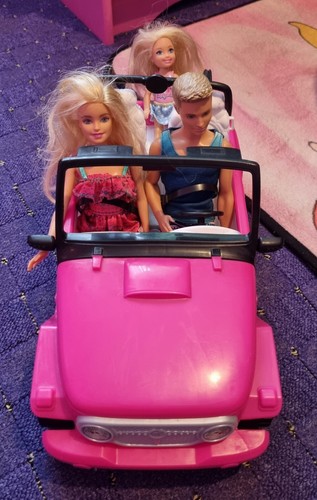 Barbie convertible car - car, with