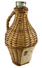 Vintage green glass demijohn - green,