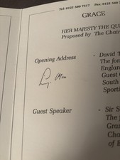 Menu signed sir - by,