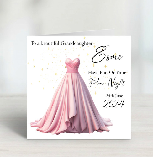 Personalised prom card - personalised,