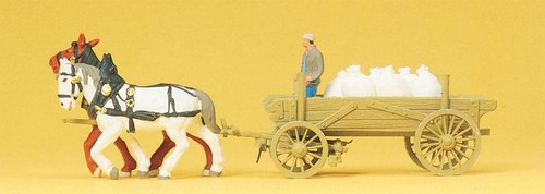 Horse drawn farm wagon - drawn, with