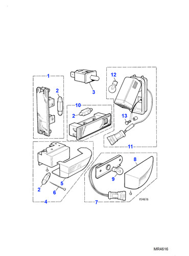 Jaguar genuine headrest lamp - jaguar,