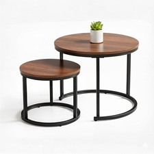 Round Wood Nesting Coffee
