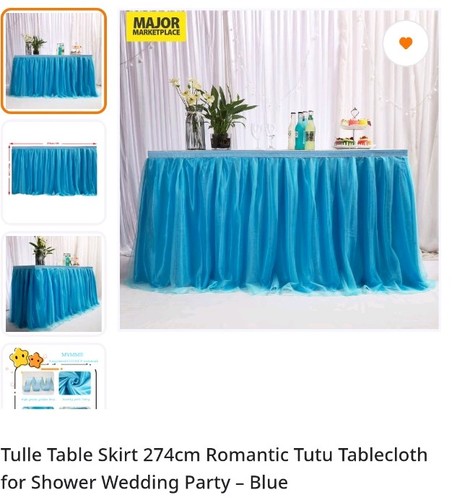 Tulle table skirt 274cm - tulle,