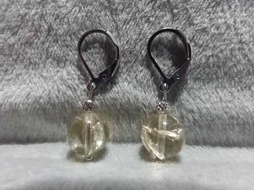 Lemon azeztulite quartz drop - lemon,