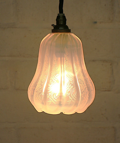 Antique etched opaline - antique,