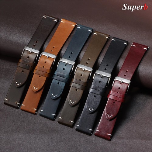Vintage oil wax leather - leather, watch