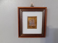 Framed Wall Hanging 23 Kt Gold Leaf Art Cathedral York Minster Miniature Artwork