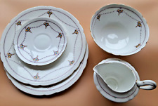 THE FOLEY CHINA ENGLAND Wileman 1890s: Jug Bowl 2x Sandwich Plates & Saucer RARE