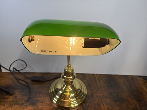 Vintage style green banker - style,