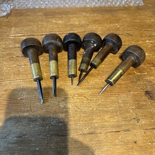 Set Of 6 Vintage Palm Carving