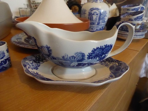 Spode blue italian gravy jug - spode,