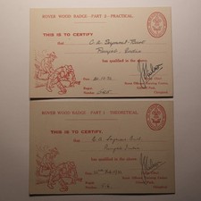 2 x Boy Scout Rover Wood Badge