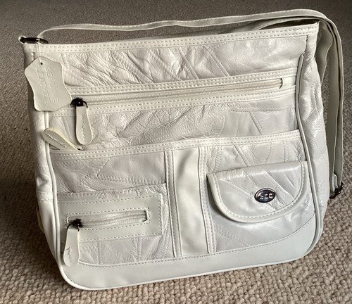 White patchwork leather - white,
