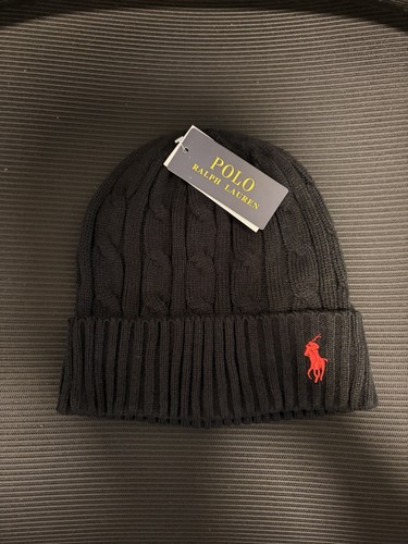 Ralph lauren black beanie with - lauren,
