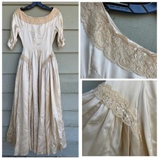 Vtg 40/50’s Satin Wedding