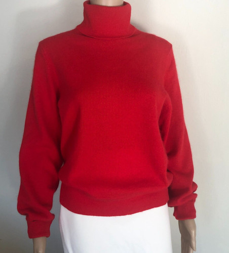 Vtg red lambswool angora - lambswool,