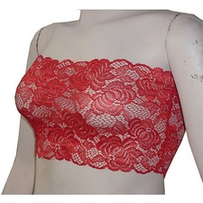 New womens girls red lace boob