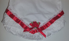 Baby Lace Frilly Knickers Girls Panties Cotton Christmas Red Flower 6-12-18m