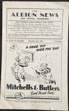 Football Programme - West Bromwich Albion v Aston Villa - 1950 First Division