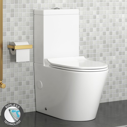 Close coupled rimless toilet - close,