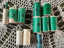 Vintage Campbells Irish Linen Lace Thread Assort Sizes 50,60,70,100 x 11 spools