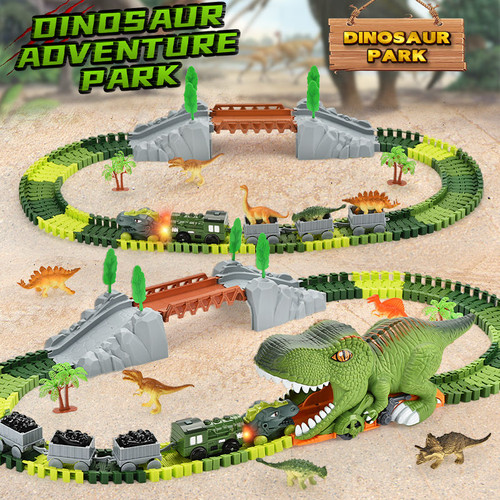 121pcs dinosaur race track set - race,