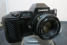 CHINON CP-7m MULTI PROGRAM 35mm Film SLR Camera w/ Cosinon 50mm Lens + Manual