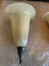 Set of 3 Mid Century  Italian   murano  Glass Wall Sconce