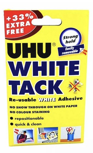 Uhu white tack extra - tack, 33%