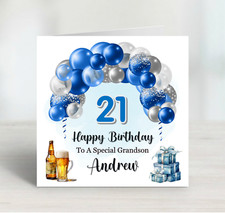 Mens 21st Birthday Card
