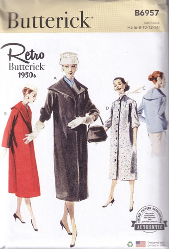 Butterick b6957 retro 1950s - butterick,