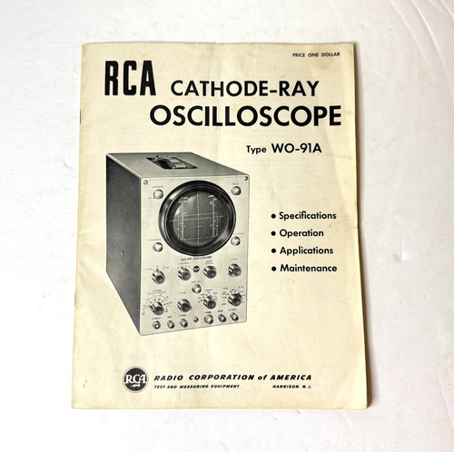 Rca cathode ray oscilloscope - rca, cathode-ray