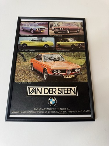 Framed original 1970 bmw - framed,