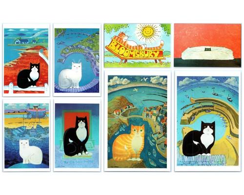 Vintage coastal cats postcard - coastal,