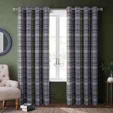 always4u Plaid Gingham Curtains for Living Room Bedroom Room Darkening Check ...