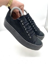 George Cox X Fred Perry Creeper Trainers Shoes Uk 6 39 Black Suede Chunky Sole