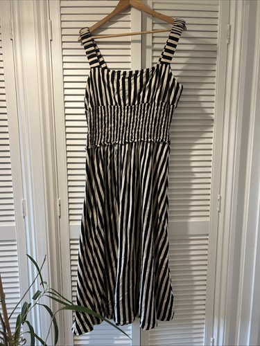 Jigsaw stripe shirred - stripe, waist