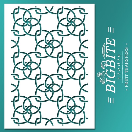 Shabby chic stencil wallpaper - chic,