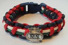 MERCHANT NAVY PARACORD WRISTBAND WITH BADGES