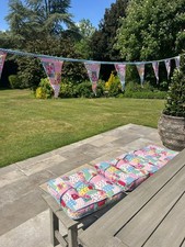 Patchwork Colourful Floral Vintage Flag Fabric Bunting Decor Decoration 5m